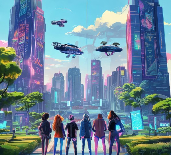 科技创新与成长，4k简单科幻画中的未来图景