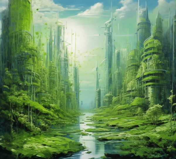 用画笔勾勒绿色未来，科技创新赋能环境保护主题绘画的创意与价值
